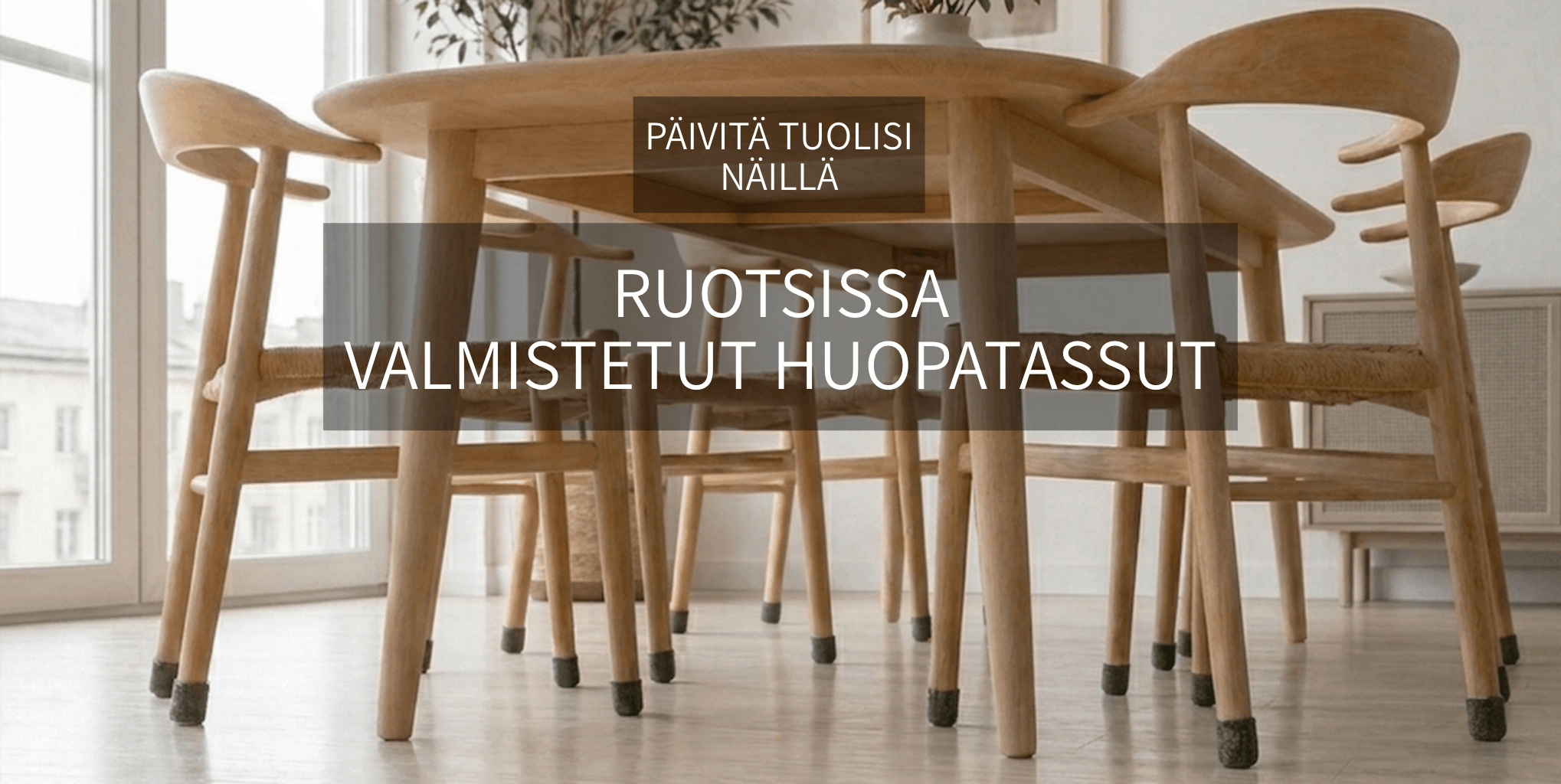 Muotoillut huopatuolin korkit